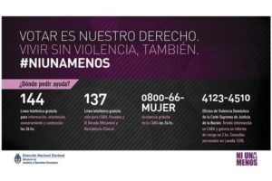 elecciones ni una menos